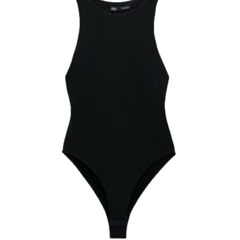 Zara Black Sleeveless Bodysuit